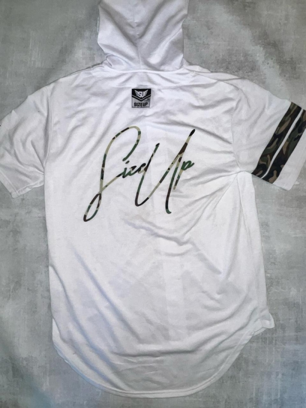 New Size Up Apparel New With Tags Short-sleeve hooded baseball jersey streetwear - Picture 5 of 6